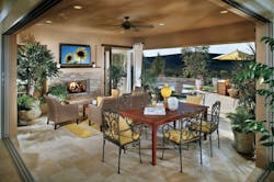 covered outdoor living room at Morador, in San Juan Capistrano, California covered outdoor living room at Morador, in San Juan Capistrano, California