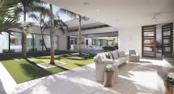 The New American Home 2017 outdoor living with putting green The New American Home 2017 outdoor living with putting green