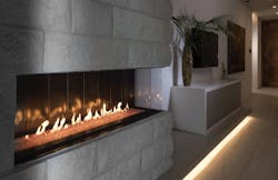 The New American Home 2017 linear fireplace The New American Home 2017 linear fireplace