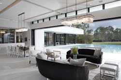 The New American Home 2017 great room and pool The New American Home 2017 great room and pool