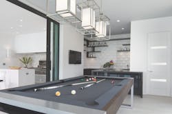 Pool table in the game room of The New American Home 2017 Pool table in the game room of The New American Home 2017