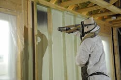 BASF spray polyurethane foam (SPF) products use zero ozone-depleting blowing agents and emit no volatile organic compounds BASF spray polyurethane foam (SPF) products use zero ozone-depleting blowing agents and emit no volatile organic compounds