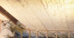 Icynene’s Classic Max spray foam insulation is an open-cell, low-VOC foam that is GreenGuard Gold certified Icynene’s Classic Max spray foam insulation is an open-cell, low-VOC foam that is GreenGuard Gold certified