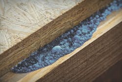 When used with AdvanTech subfloor panels, the polyurethane bond of AdvanTech Subfloor Adhesive from Huber Engineered Woods deadens squeaks When used with AdvanTech subfloor panels, the polyurethane bond of AdvanTech Subfloor Adhesive from Huber Engineered Woods deadens squeaks