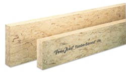 TimberStrand LSL from Weyerhaeuser is free of knots and resists twisting, shrinking, and bowing after installation TimberStrand LSL from Weyerhaeuser is free of knots and resists twisting, shrinking, and bowing after installation
