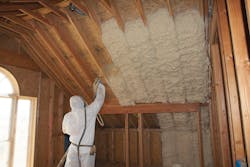 CertaSpray X Open Cell Spray Foam can be installed in attics and crawlspaces without the need for an ignition barrier or additional intumescent coating CertaSpray X Open Cell Spray Foam can be installed in attics and crawlspaces without the need for an ignition barrier or additional intumescent coating