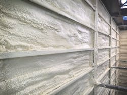 Icynene’s spray foam insulation solutions added Opteon 1100 foam-blowing agent from Chemours Co., to meet the insulation manufacturer’s need for nonflammable product with lower global-warming impact Icynene’s spray foam insulation solutions added Opteon 1100 foam-blowing agent from Chemours Co., to meet the insulation manufacturer’s need for nonflammable product with lower global-warming impact