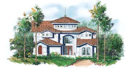 House Review-The Evans Group-Small-Package Luxury-front elevation-rendering House Review-The Evans Group-Small-Package Luxury-front elevation-rendering