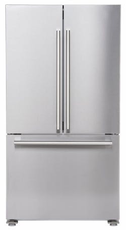 Tall, slender stainless refrigerator Photo courtesy Blomberg Tall, slender stainless refrigerator Photo courtesy Blomberg