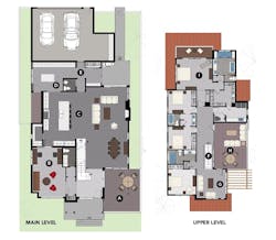 House Review-KGA Studio Architects-Luxury infill-plan main level and upper level House Review-KGA Studio Architects-Luxury infill-plan main level and upper level