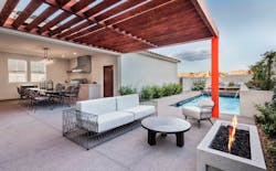Strada-Pardee Homes-zoned backyard-outdoor kitchen-pool Strada-Pardee Homes-zoned backyard-outdoor kitchen-pool
