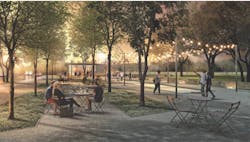 woodland-style park outdoor space at the Union Point master planned community outside of Boston woodland-style park outdoor space at the Union Point master planned community outside of Boston