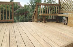 southern pine wood decking installed on a single family home southern pine wood decking installed on a single family home