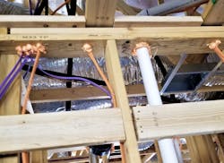 foam sealing penetrations through the top plates foam sealing penetrations through the top plates