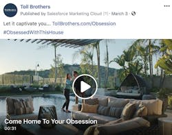 Toll Brothers' Obsession social media campaign for luxury homes shows a couple dancing by the pool Toll Brothers' Obsession social media campaign for luxury homes shows a couple dancing by the pool