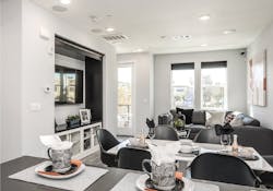 living-dining room interior at infill housing development Nova at the Vale living-dining room interior at infill housing development Nova at the Vale