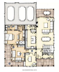multi-gen suite plan of The Union multigenerational house design by DTJ Design multi-gen suite plan of The Union multigenerational house design by DTJ Design