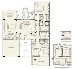 floor plan of Plan 1 multigenerational home design by Dahlin Group Architecture Planning floor plan of Plan 1 multigenerational home design by Dahlin Group Architecture Planning