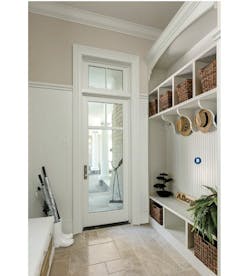 Donald F. Evans custom residence drop zone with benches and cubbies Donald F. Evans custom residence drop zone with benches and cubbies