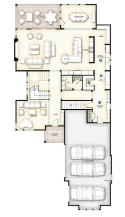 DTJ Design's Lottery House floor plan with a drop zone DTJ Design's Lottery House floor plan with a drop zone