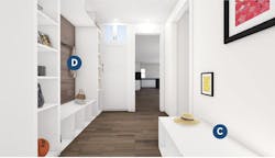 GMD Design for The Van Owen drop zone with benches and storage GMD Design for The Van Owen drop zone with benches and storage