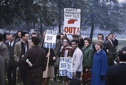 protesters in 1962 in London's Hyde Park during the Cuban Missile Crisis protesters in 1962 in London's Hyde Park during the Cuban Missile Crisis
