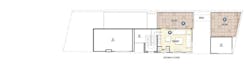 second floor plan for the Gibson Custom Home design for a narrow lot by DTJ Design second floor plan for the Gibson Custom Home design for a narrow lot by DTJ Design