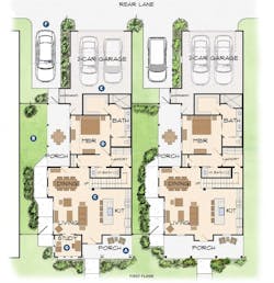first-floor plan of the Blue Ridge home design by Larry Garnett Designs first-floor plan of the Blue Ridge home design by Larry Garnett Designs