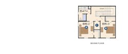 second-floor plan of the Blue Ridge by Larry Garnett Designs second-floor plan of the Blue Ridge by Larry Garnett Designs