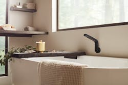 Speak Tub Filler in bath collection by Roger Thomas, the Vector Collection Speak Tub Filler in bath collection by Roger Thomas, the Vector Collection