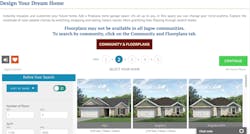 Screen grab of virtual design center on Jagoe Homes website Screen grab of virtual design center on Jagoe Homes website