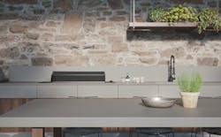 Caesarstone Clearskies quartz surfacing in kitchen Caesarstone Clearskies quartz surfacing in kitchen