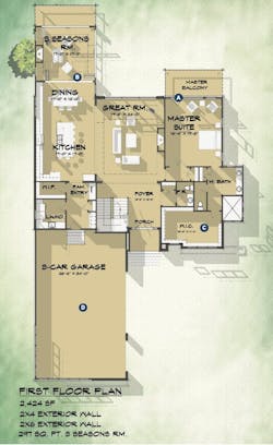 first floor plan of the Janelle luxury home design by TK Design & Associates first floor plan of the Janelle luxury home design by TK Design & Associates