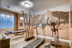 basement fitness space for use during pandemic designed by Osmosis Architecture basement fitness space for use during pandemic designed by Osmosis Architecture