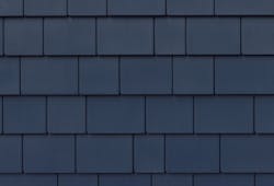 close-up of Tando TandoShake Cape Cod Perfection in Mariner Blue siding close-up of Tando TandoShake Cape Cod Perfection in Mariner Blue siding