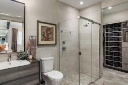 Universal design in the bathroom of the LEED platinum Greenlab show house in Dallas Universal design in the bathroom of the LEED platinum Greenlab show house in Dallas