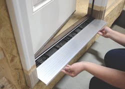 Endura Replacement Deck Sill being installed Endura Replacement Deck Sill being installed