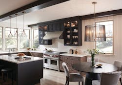 Ferguson showrooms carries Kichler's Linara collection, installed here in the kitchen Ferguson showrooms carries Kichler's Linara collection, installed here in the kitchen