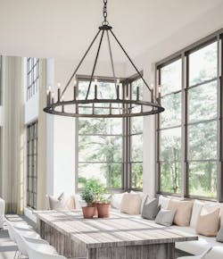Ferguson showrooms has Capital Lighting's Pearson chandelier fixture Ferguson showrooms has Capital Lighting's Pearson chandelier fixture