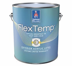 Sherwin-Williams FlexTemp exterior acrylic latex paint Sherwin-Williams FlexTemp exterior acrylic latex paint