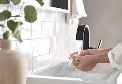 Moen Doux faucet in black Moen Doux faucet in black