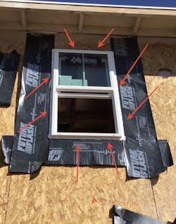 improperly installed window flashing can result in water intrusion improperly installed window flashing can result in water intrusion