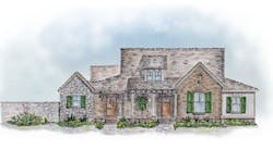 Front elevation of Counts Alley design by Larry Garnett Front elevation of Counts Alley design by Larry Garnett