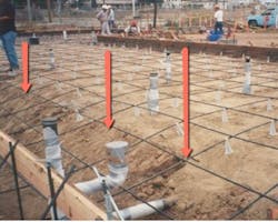 Prep site for concrete slab Prep site for concrete slab