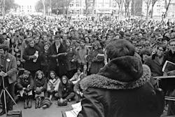 The first Earth Day in 1970 at University of Michigan The first Earth Day in 1970 at University of Michigan