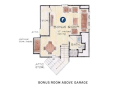 Floor plan for bonus room in Larry Garnett's Counts Alley design Floor plan for bonus room in Larry Garnett's Counts Alley design