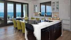 Aurora Award winner for custom kitchen: Brightwaters, in St. Petersburg, Florida Aurora Award winner for custom kitchen: Brightwaters, in St. Petersburg, Florida