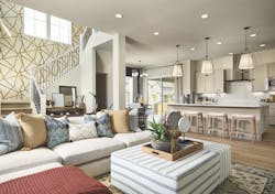 Living room in the Ultimate Z.E.N. Home by Thrive Home Builders, Denver Living room in the Ultimate Z.E.N. Home by Thrive Home Builders, Denver