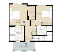 Ground floor plan of the Portside Ventura Harbor Townhomes Ground floor plan of the Portside Ventura Harbor Townhomes