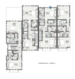 Floor plan 3 for the Prynt townhomes designed by the Dahlin Group Floor plan 3 for the Prynt townhomes designed by the Dahlin Group